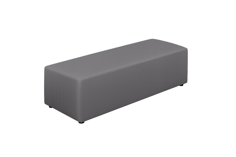 Прямокутний пуф FORMA, матеріал оббивки - тканина, на меблевих ніжках, АЛМАНТ, 1550х550х460 мм.